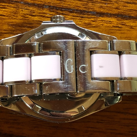 Pink Guess Enameled Collection Sport Class Ladies Watch Swiss Made GC 29005L - Picture 7 of 9